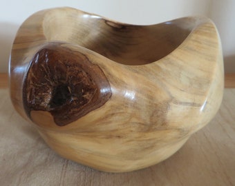 Natural Form Bowl, madera de magnolia, plato de madera, escultórico, arte de madera, vasija, decoración, torno, olla, artesanía, artículos para el hogar, regalo, único, regalo, decoración del hogar