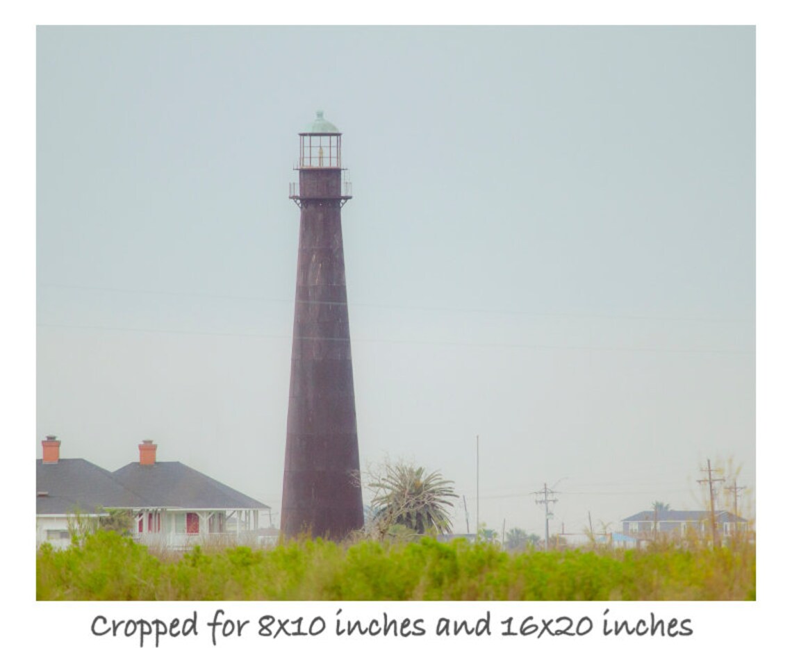 Lighthouse Galveston Photo Texas Print Image Misty Etsy