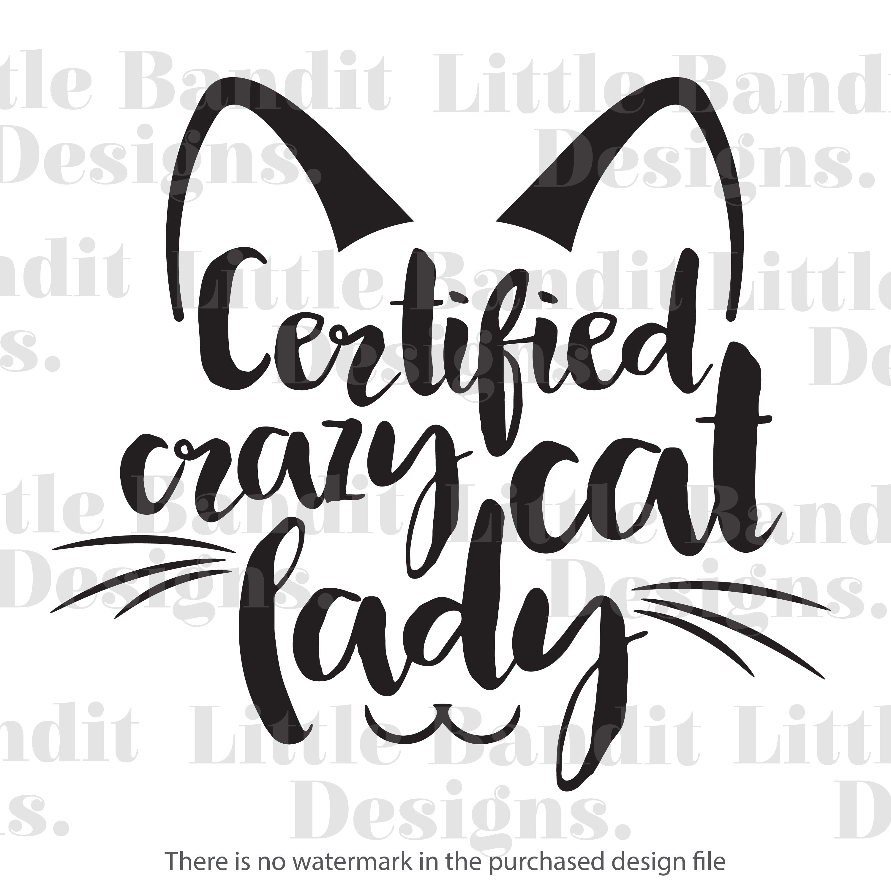 Crazy Cat Lady Cat svg Cat Lovers SVG Pet SVG cat lady | Etsy