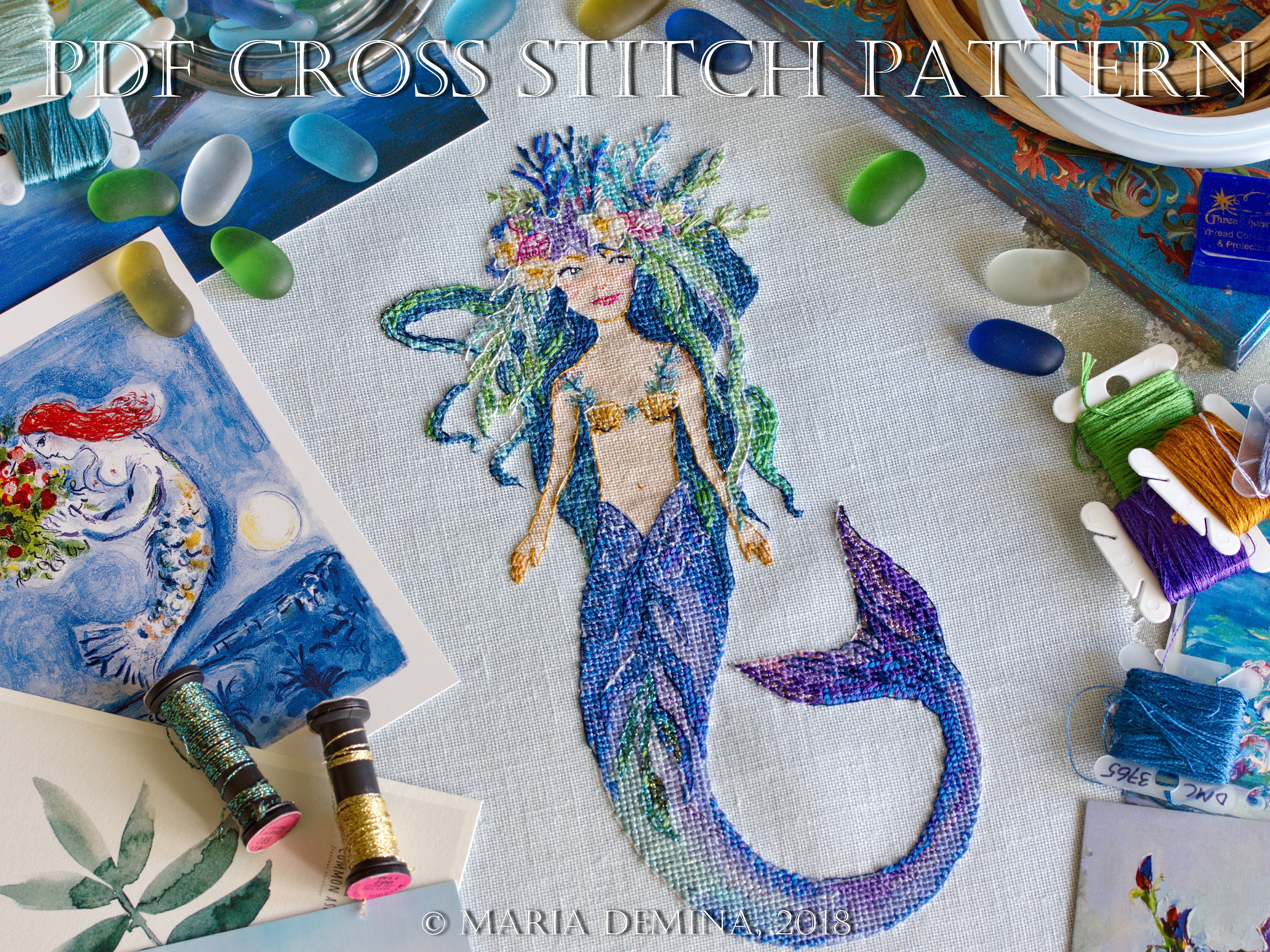 Maria work for a. Русалка РТО крейник. Mermaid Watercolor. Хомячок Русалка.