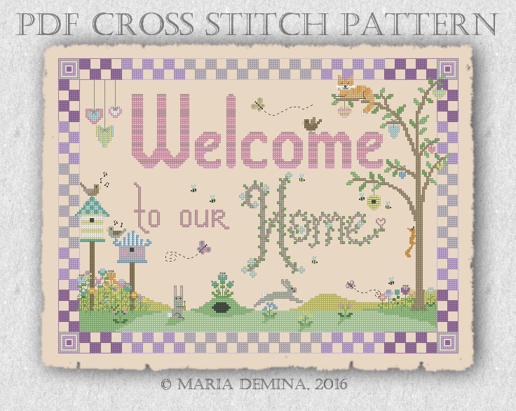 To Our Home PDF cross stitch pattern / instant Etsy
