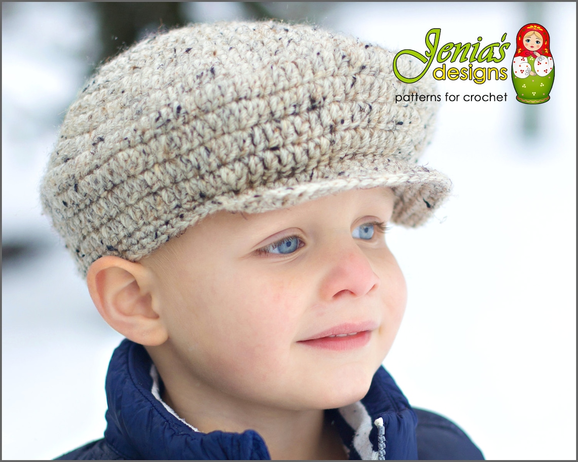 CROCHET PATTERN Scally Cap Newsboy Hat for Baby Infant Etsy
