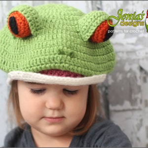 CROCHET PATTERN Tree Frog Animal Hat Pattern for Baby, Toddler, Child ...
