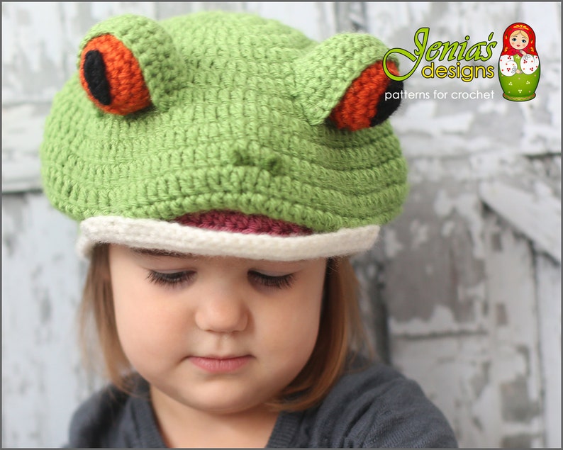 CROCHET PATTERN Tree Frog Animal Hat Pattern for Baby | Etsy
