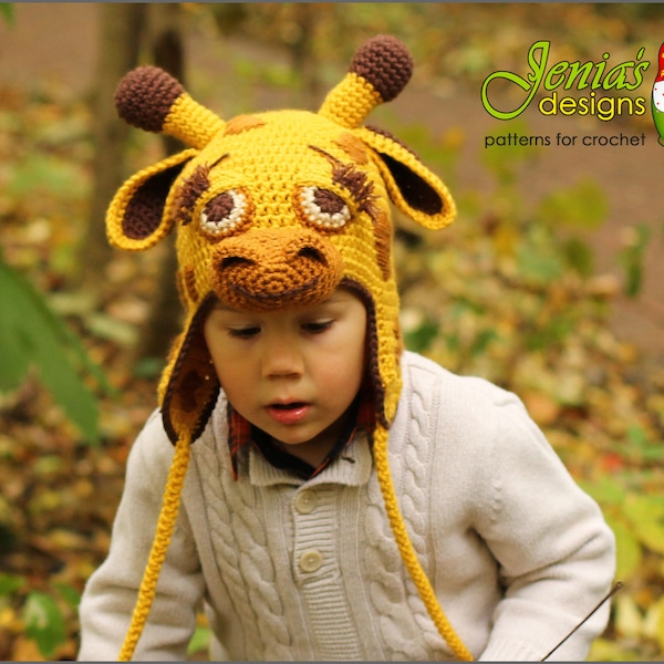 CROCHET PATTERN - Giraffe Animal Hat for Baby, Toddler, Child, Teen, Adult, Girl or Boy - Photo Prop, Costume, Gift Idea, Character Hat