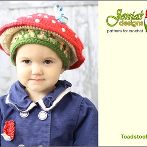 CROCHET PATTERN Toadstool Hat Pattern for Baby, Toddler, Child, Adult, Girl, Boy Mushroom Hat Pattern Photo Prop or Costume image 4