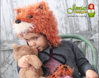 CROCHET PATTERN - Fox Animal Hat for Baby, Toddler, Child, Teen, Adult, Boys and Girls - Fox Photo Prop or Costume