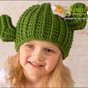 CROCHET PATTERN - Crochet Cactus Hat Pattern, Saguaro Cactus Hat Pattern for Baby, Toddler, Child, Teen, Adult - Photo Prop or Costume