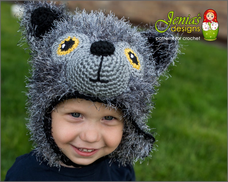 CROCHET PATTERN Wolf Animal Hat Pattern for Baby, Toddler, Child, Teen, Adult, Boy or Girl Photo Prop or Costume image 2