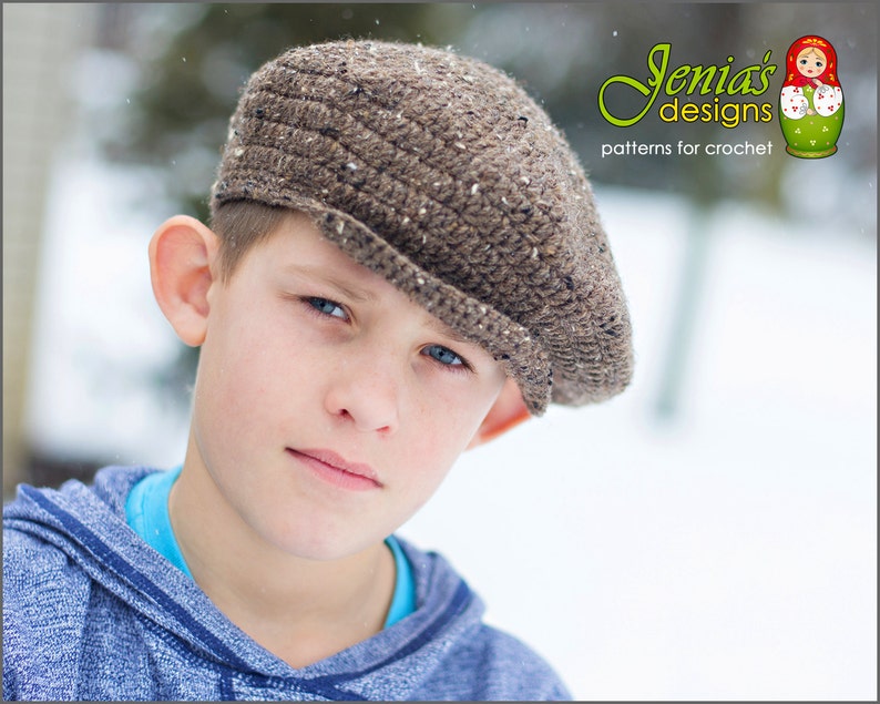 CROCHET PATTERN Scally Cap Newsboy Hat for Baby Infant Etsy