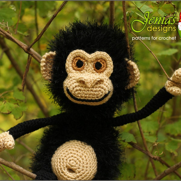 CROCHET PATTERN - Monkey Stuffed Animal - Amigurumi Plush Toy/Doll - Chimpanzee Stuffed Toy - Gift Idea