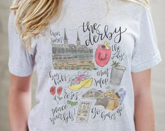KY Derby Tee / / Derby Tshirt / / Mint Julep / / Horse Racing Derby tee / / Kentucky Derby