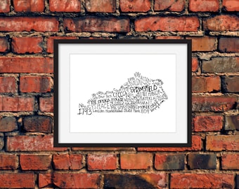 Springfield Handlettered Print