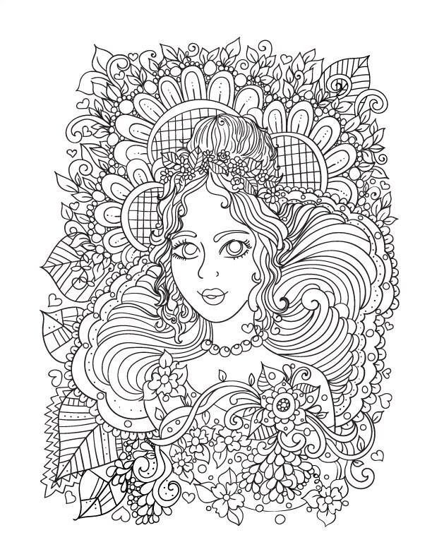 Digital Instant Download Coloring Book for Adults Girls and - Etsy