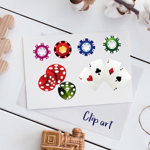 Poker game chips,cards and dices. Football banner.Gambling and casino design elements.Gaming.Cassino. Instant download. Digital print.