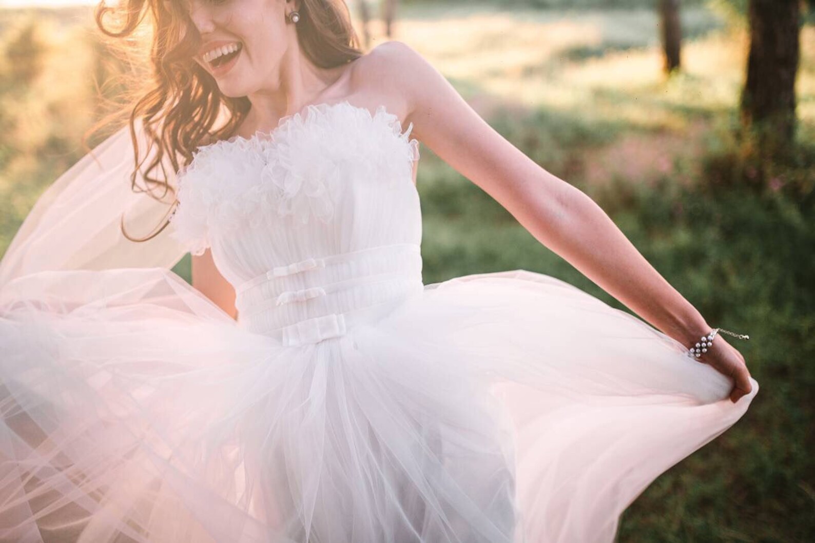 Wedding Baby Doll Tulle Dress Gone with Corset in Folds and Etsy