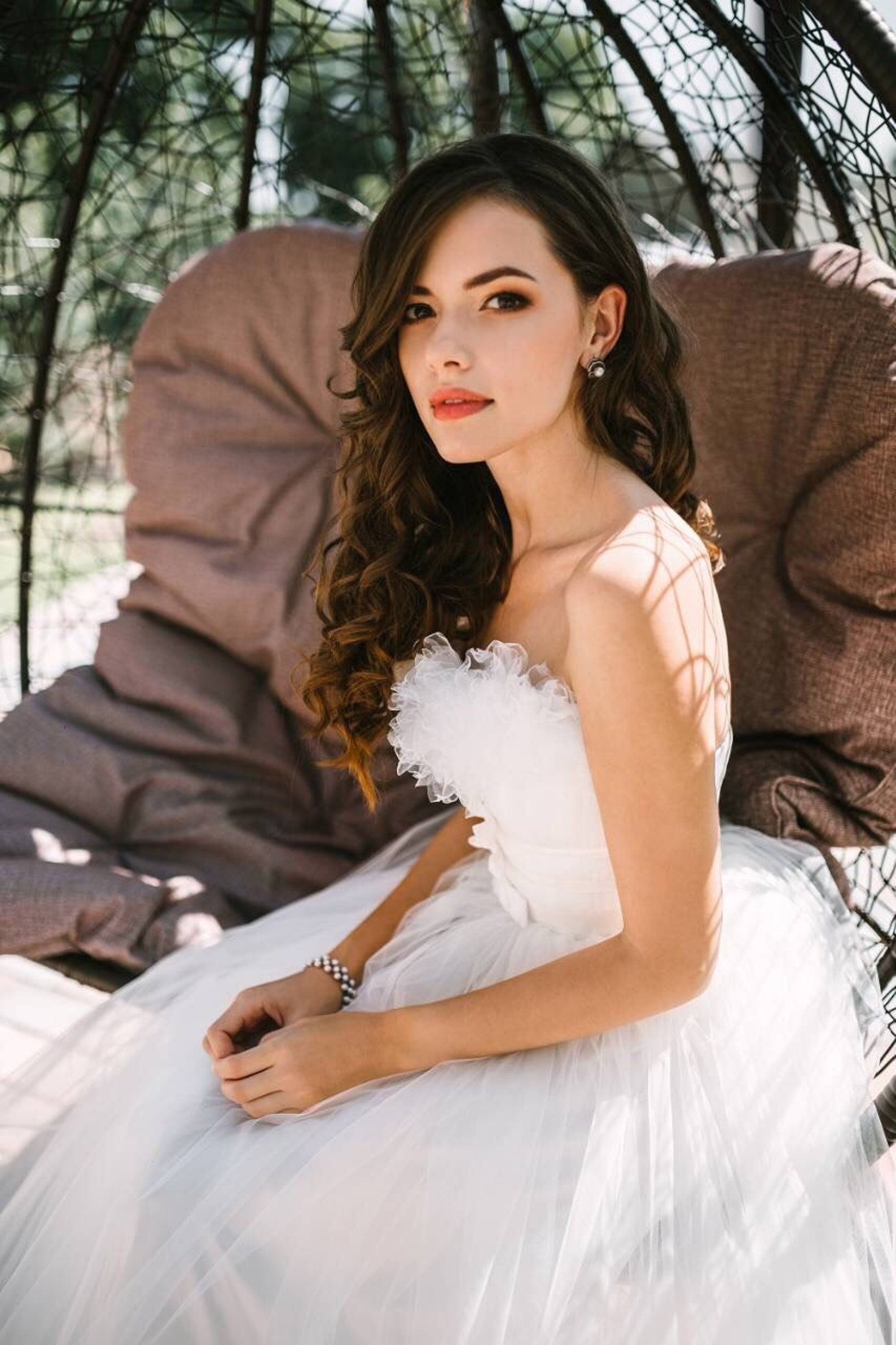 Wedding Baby Doll Tulle Dress Gone with Corset in Folds and Etsy