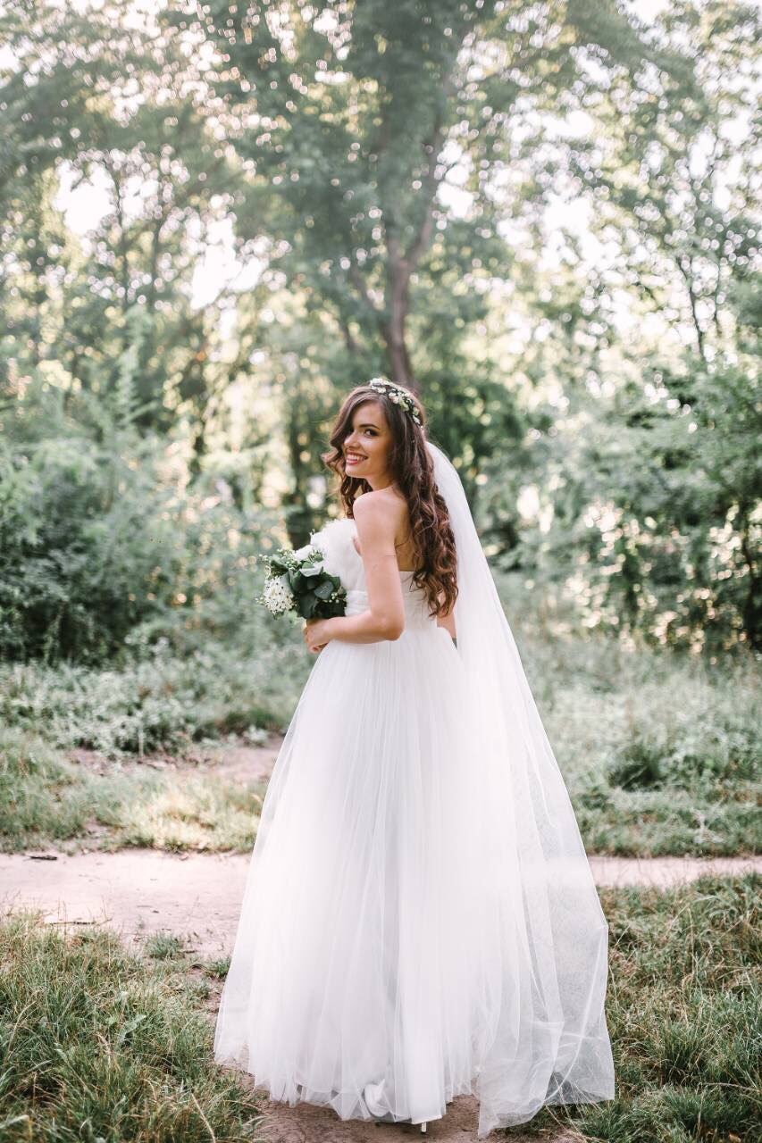 Wedding Baby Doll Tulle Dress Gone with Corset in Folds and Etsy