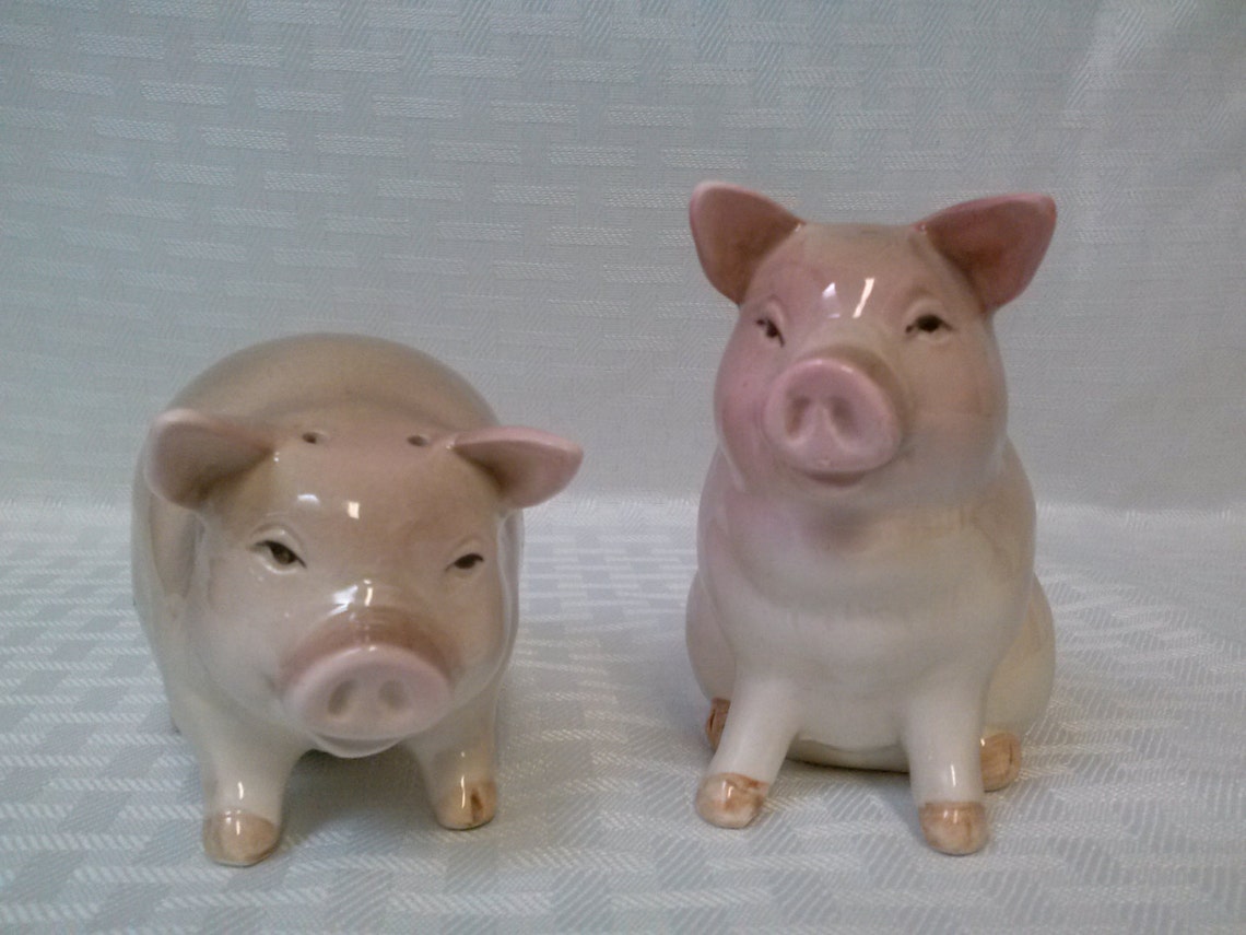 OTAGIRI Pig Salt and Pepper Shakers 1982 Japan Etsy