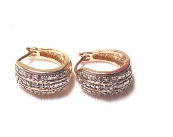 Gold over 925 sterling silver earrings