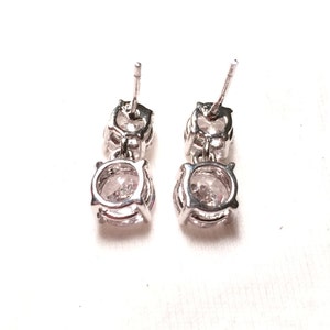 925 sterling silver CZ earrings image 3