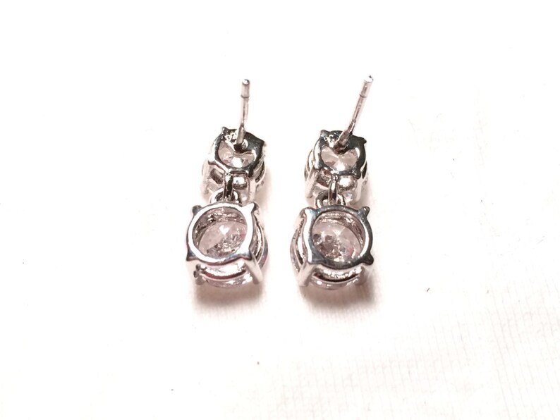 925 sterling silver CZ earrings image 3