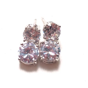 925 sterling silver CZ earrings image 1