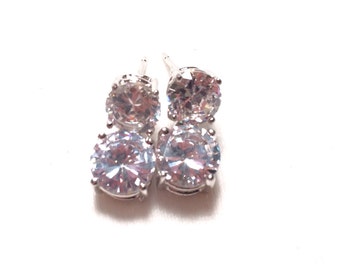 925 sterling silver CZ earrings
