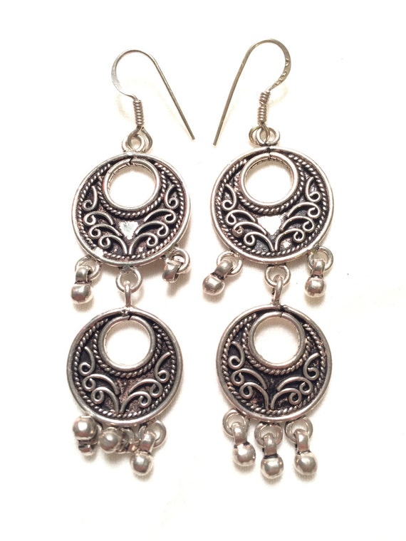 Beautiful 925 sterling silver vintage earrings
