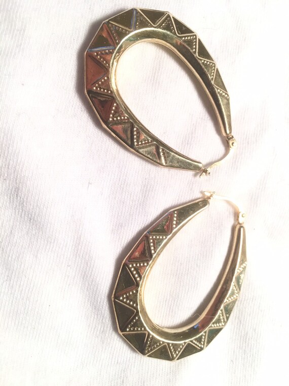 Vintage gold over 925 sterling silver earrings wi… - image 3