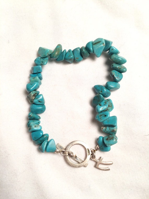 925 sterling silver turquoise  and with Chinese s… - image 2