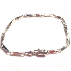 10k solid white gold CAL bracelet image 1