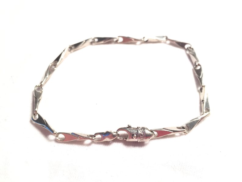 10k solid white gold CAL bracelet image 1