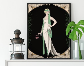 Erte Classic Art Deco Print, Alphabet Series 