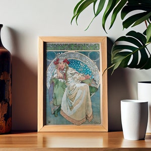 Póster Art Nouveau - Mucha - Boho Print - Premium Matte