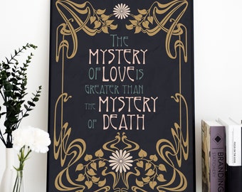 Oscar Wilde Quote Art Print: Navy and Gold Bohemian Poster