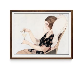 Vintage Woman Art Print – Feminine - 1920s Flapper