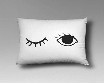 Closed eyes pillows | Etsy Toddler Closed Eyelashes Pillows