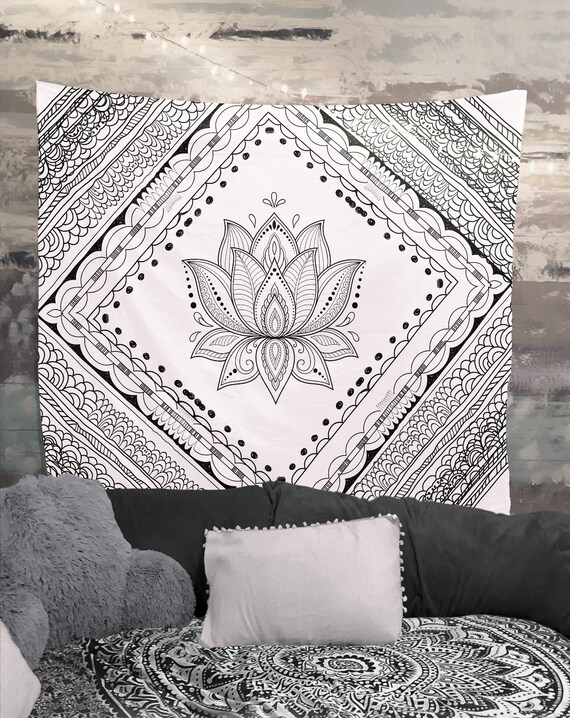 Wall Hanging Hippie Tapestry Poster Small Cotton Green Om Mandala Hindu Sign Art 