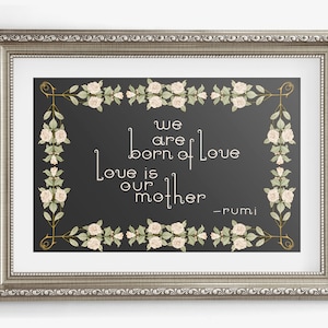 Rumi Poem Poster - Quote Bohemian Art - Print Poster With Design no frame - Love Poem