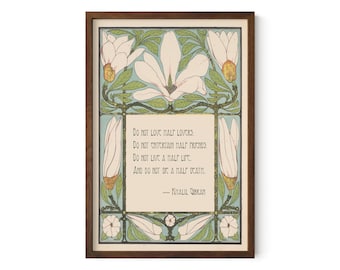 Kahlil Gibran Quote - Green & Beige Art Poster