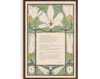 Kahlil Gibran Full Poem Print: On Children - Green & Beige Art Poster