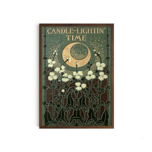 Art Nouveau Floral Print: Vintage Book Cover Poster (5x7)