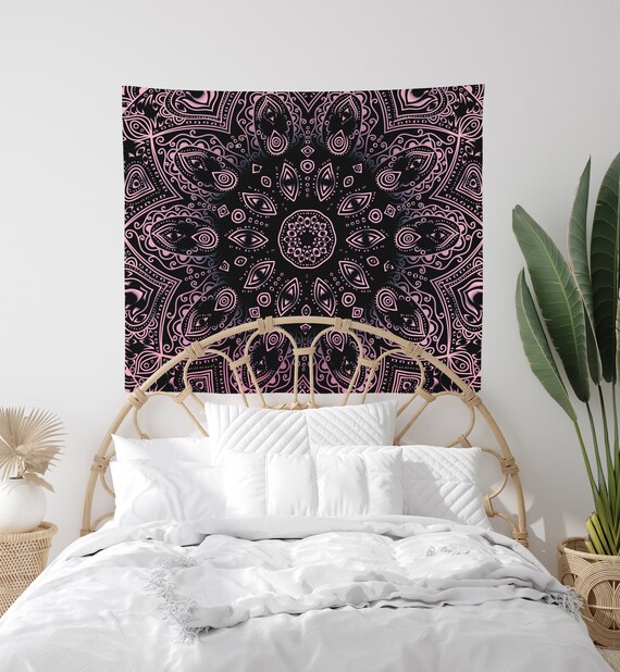 Pink Mandala Tapestry Mandala Wall Hanging Boho Home Decor psychedelic tapestry