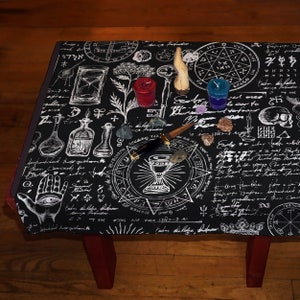 Tarot Altar Cloth - Alchemy Design - Spirit Cloth or Altar Cloth - cotton option