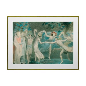 Midsummer Nights Dream Painting - Blue and Green Print - Shakespeare Print