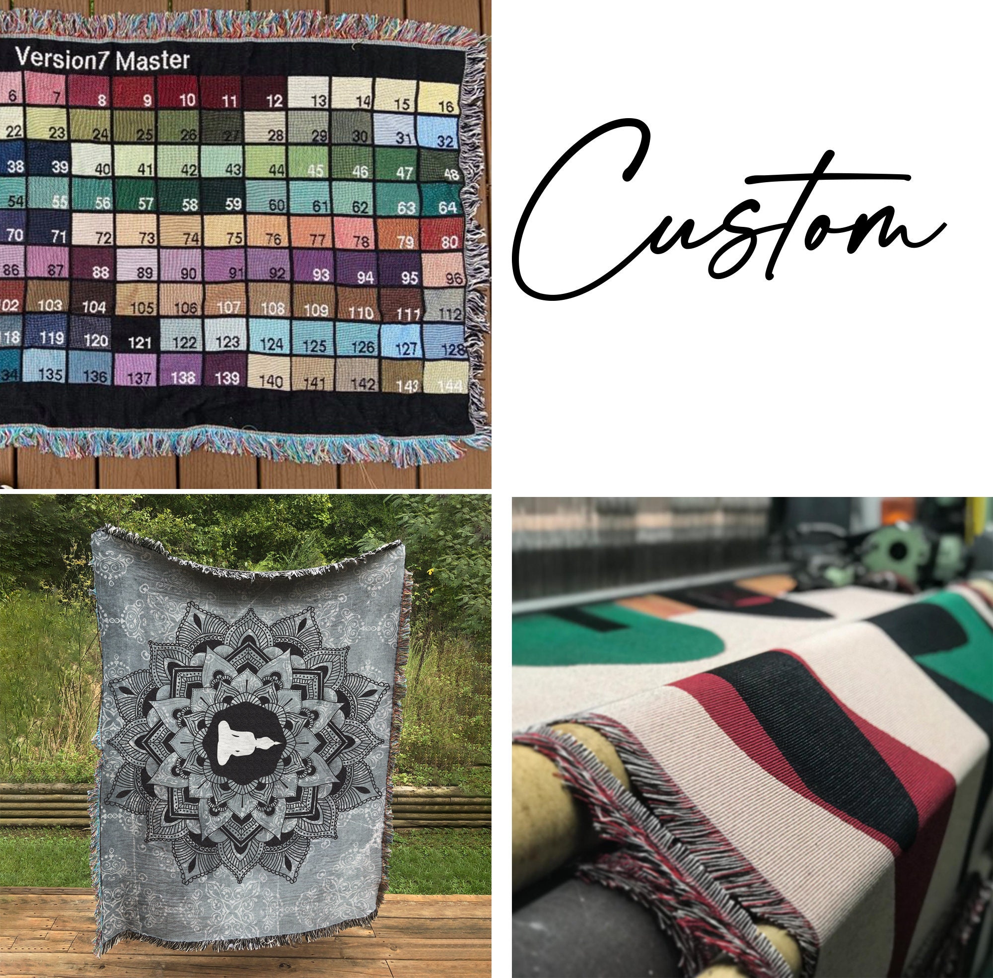 Buy Custom Blanket Jacquard Woven Woven Sacred Blanket Neutral Wall Hanging or Blanket for Meditation Cotton Online in India Etsy