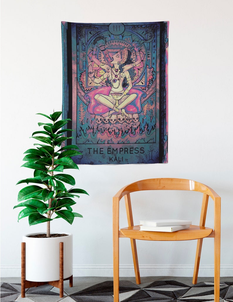 Kali and Shiva Tapestry Pastel Goth Tarot Empress Hindu Etsy