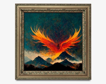 Phoenix Rising Gemälde - Kunstdruck - Für Ihren heiligen Raum