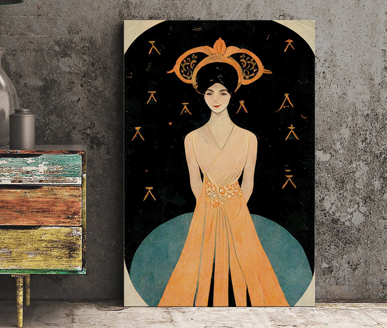 Deco Art Nouveau Goddess Poster Bohemian Goddess Print - Etsy